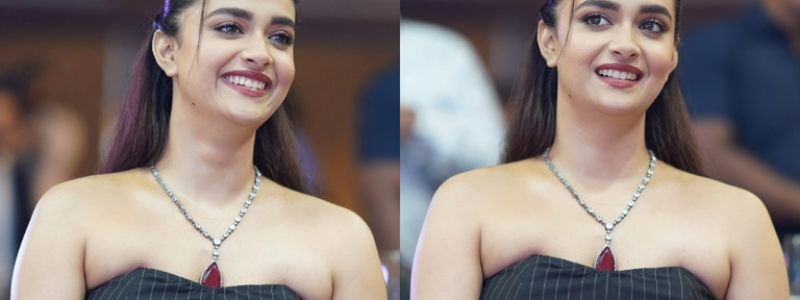Keerthy Suresh spotted at Hyderabad event ahead of December wedding